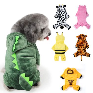Pet clothing for dogs and cats autumn and winter warm clothes for small dogs and tigers clothing supplies dinosaur transformation clothes_voghion.com