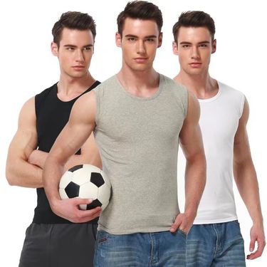 Men's Underwear Wide Shoulder Vest Summer Thin Bottoming Shirt Black And White Sports Fitness Breathable Sleeveless Vest_voghion.com