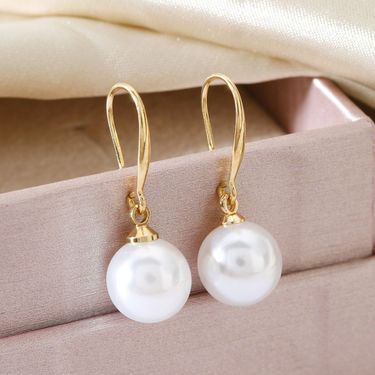 Earrings New Fashion Golden Pearl Earrings For Women All Match High End Exquisite Earrings Temperament Long Summer Holiday Earrings_voghion.com