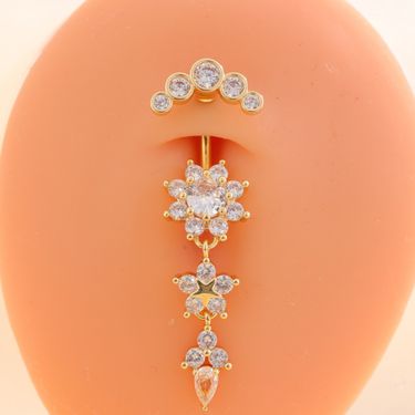 hot sale 23 round zircon navel navel nail navel nail body piercing jewelry_ipsvogv.com