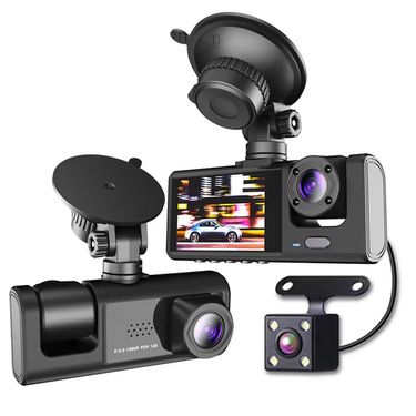 Private model 2 inch three lens HD video driving recorder wholesale large wide angle car recorder DASHCAM_voghion.com