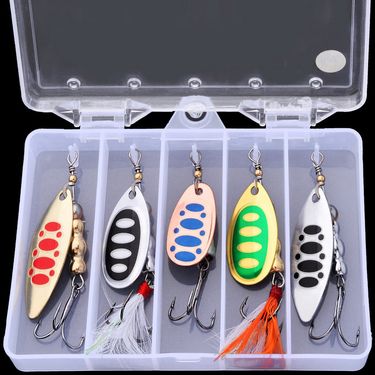 Composite Rotating Metal Sequin Lure Treble Hook Set Bionic Bait_voghion.com