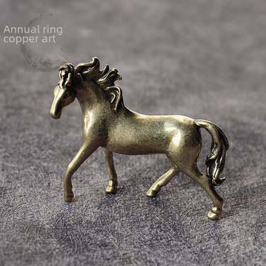Brass Horse to Success Zodiac Horse Ornaments Home Ornaments Office Desktop Tea Pet Paper Paperweight Ornaments Copper Horse Ornaments_voghion.com