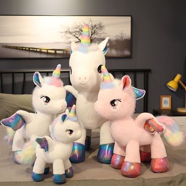 Unicorn Charming Plush Rainbow Toy For Kids Soft And Cute Stuffed Gift Doll_voghion.com