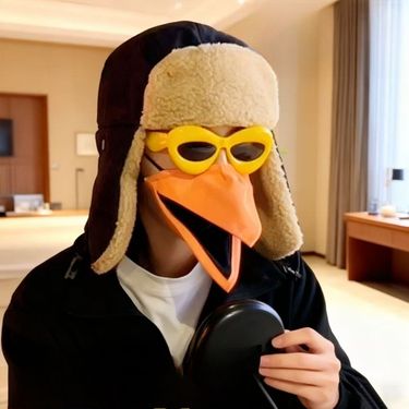 Internet Celebrity Explosion Crow Beak Mask Creative Funny Trick 3d Three-dimensional Movable Animal Bird Beak Winter Mask Toy_voghion.com