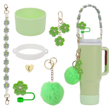 Hair Ball Pendant Butterfly Pendant Straw Hat Woven Daisy Flower Cup Chain Cup Set Cup Decoration_voghion.com