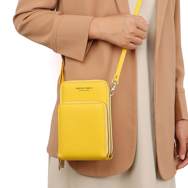 Cell Phone Bag Fashion Women's Bag Large Capacity Single Shoulder Oblique Straddle Bag Solid Color Multi-functional Mobile Phone Bag Women's Purse_voghion.com