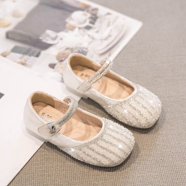 2026 Autumn Children's Princess 2024 New Girls Small Leather Shiny Crystal Dress Shoes_voghion.com