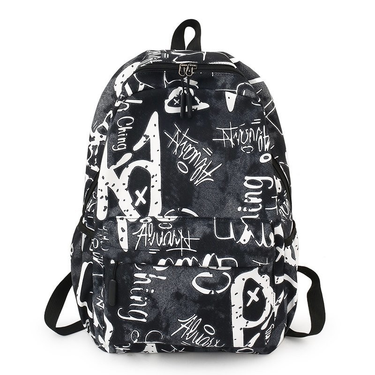 Fashion Men Backpack Cool School Bags For Teenager Boys Camouflage Text Student Book Bag_voghion.com