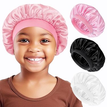 Hot Selling Children's Satin Nightcaps, Europe And America's Hot Selling Elastic Silk Baby Round Hats, One Piece Dropshipping_voghion.com