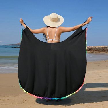 Phuket Beach For Women Summer Thailand Super Fairy Seaside Vacation Long Sanya Bali Black Dress_voghion.com