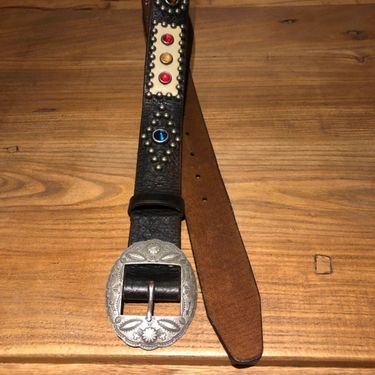 Retro Locomotive Nailed Belt Oval Head Width 36 American Retro Ami Kaji Silver Buckle Belt Alloy Pin Buckle_voghion.com