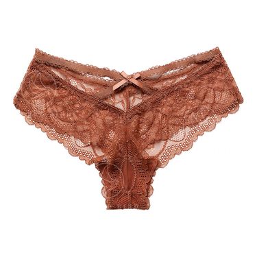2025d Sexy T-Pants Lace Erotic See-Through Bow Plus Size Underwear Sports Quick-Dry Women's Thong_voghion.com