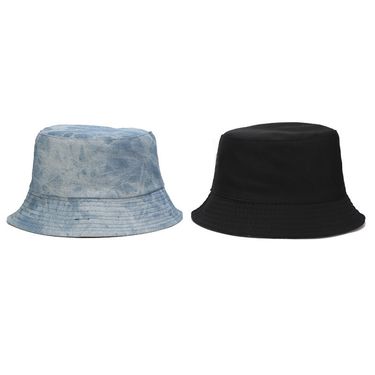 Fashion Patterned Denim Washed Bucket Hat Two Side Wear Unisex Bob Caps Hip Hop Gorros Men Women Panama Cap Beach Fishing_voghion.com