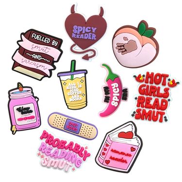 New Fun Cartoon Shoe Floral Accessories Bookish Smut Personality DIY Soft Rubber Shoe Buckle Decorative Buckle_voghion.com