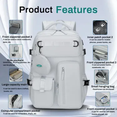 Cross Border Computer Backpack For General Business Travel With A Large Capacity Multifunctional Dry Wet Separation_voghion.com
