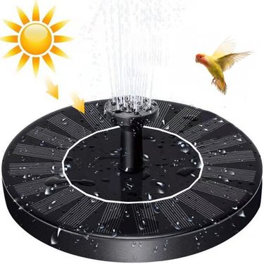 Solar Outdoor Pool, Flowing Water, Floating Battery Powered Fountain With Lights, Bird Bath Fountain, Garden Decoration_voghion.com