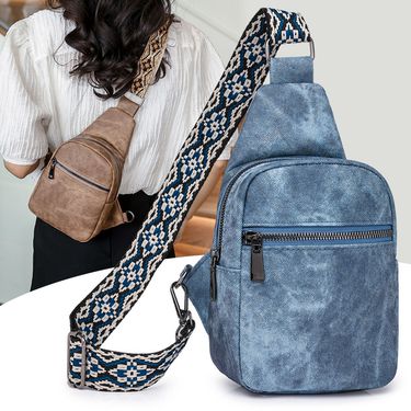 Sports chest single backpack, women's shoulder crossbody bag, mini fashionable PU phone bag_viptrois.com