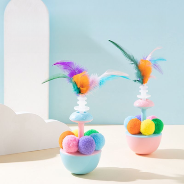 New Feather Boredom Relief Self-Entertainment Tumbler Ragdoll British Shorthair Cat Teasing Artifact_voghion.com