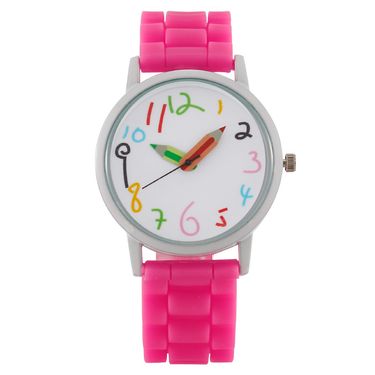 Fashionable Children cartoon colored digital pencil quartz watch, women's watch silicone strap quartz_voghion.com