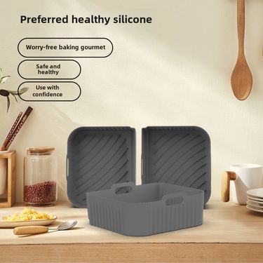 Air Fryer Silicone Baking Tray Tray Multifunctional Food Grade Baking Tray High Temperature Foldable Tray_voghion.com