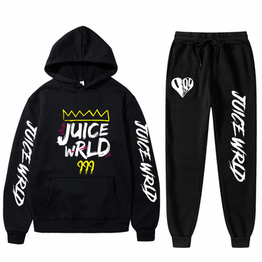 New Rap Singer Juice Wrld Same Loose Men's and Women's Hooded Sweater Winter Set_voghion.com