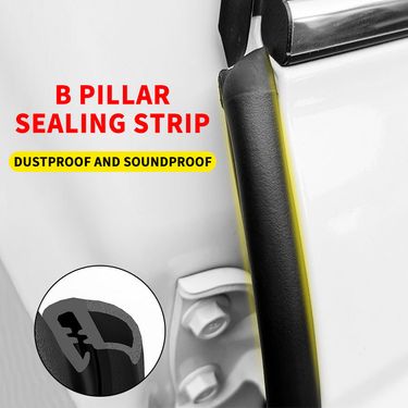 Door Edge Rubber Seal B-Pillar Soundproof Windproof Front Car Sealant Accessories Decorative Strip_voghion.com