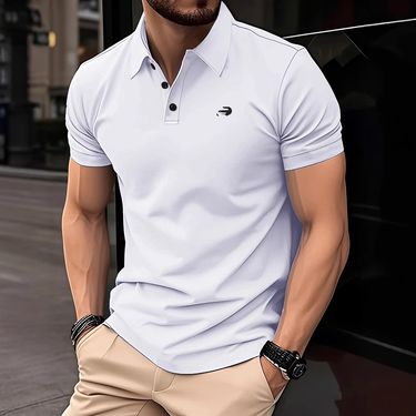 Men's Clothing Business Casual Short Sleeved Top_voghion.com