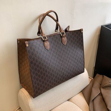 Stylish Atmosphere Large Capacity Single Shoulder Tote Bag Hand Handbag Commuter Women's Bag Tote Bag_voghion.com