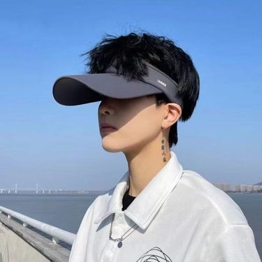 New Men's Summer Duck Tongue Sunscreen Outdoor Empty Top Sun Hat UV Protection Trend Ice Silk Sun Hat Wholesale_voghion.com