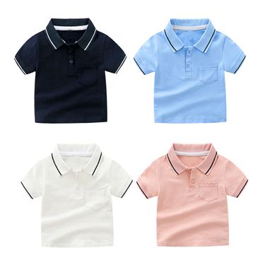 Mother & Kids Children's Clothing Korean Summer New Multi Color Casual Shirts Short Sleeved Boys T Shirts Polo Shirts_voghion.com