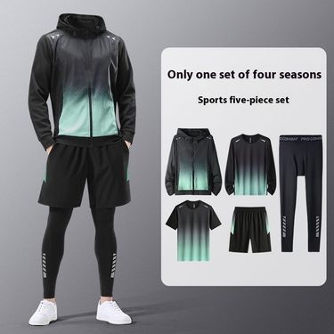 Men's Sports Suit Running Quick-Dry Jacket Cycling Training Clothing Fitness Clothes Outdoor Hiking Spring And Autumn_voghion.com