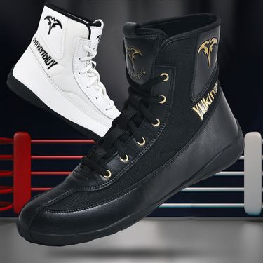 Boxing Shoes Men's Wrestling Fighting Sanda Squat Training Shoes Fighting Competition High Top Wear Resistant Sports Shoes_voghion.com