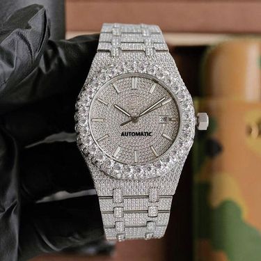 2025 Designer High-End Men's Fashion Brand Full Diamond Moissanite Watch_voghion.com