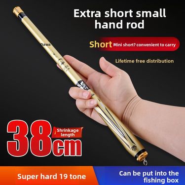 Dawa Purple Eagle Ultra-Short Section Fishing 28 Pocket Stream 19 Adjustable Ultra-Light Ultra-Hard Carbon Mini Portable_voghion.com