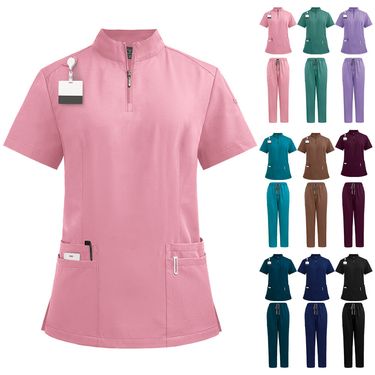 Medical Doctor Nurse Surgical Uniforms Woman Scrub Set Beauty Salon Work Wear Clinical Scrubs Top-Pants Spa Nursing Tunic Suit_voghion.com