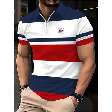Men's Clothing New Cross Border Men's Casual Shirt Collar Button Business Striped All Match Shirt Top_voghion.com