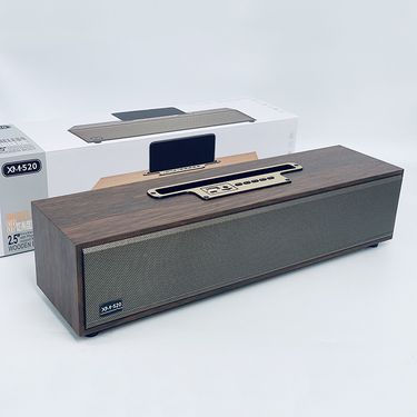 Wooden long ba with Bluetooth speake, mobile phone holde, compute gaming desktop, thee-dimensional bass home_voghion.com