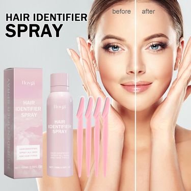 Hoygi 5pcs/set Facial Hair Recognition Spray, Mild Non-Irritant Cleanser Softens Hair Quick Clean Hair Removal Spray_voghion.com
