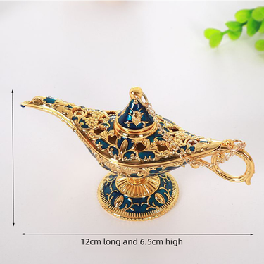 Factory wholesale spot new small Aladdin small Magic Lamp metal exquisite wishing lamp home hotel ornaments_voghion.com