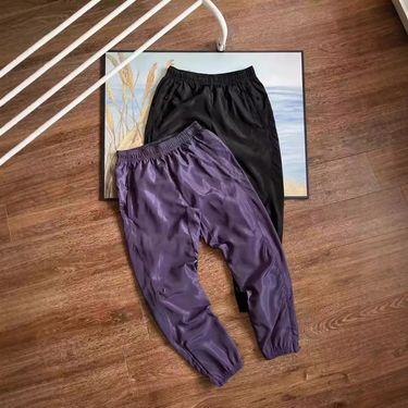 Spring Autumn New Men's and Women's Same Series Nylon Woven Zipper Leg Tights Couple Style 817_voghion.com