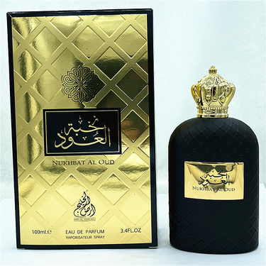2024 New Perfume NUKHBAT AL OUD Strong Fragrance Middle East Arab Dubai Crown Black Matte Feel Royal Bright Perfume_voghion.com