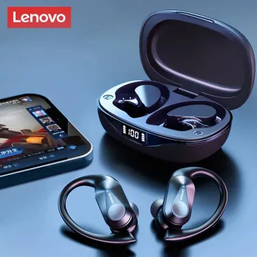 Original Lenovo LP75 Sports Wireless Earphones With Mics,Button Control, LED Power Display,Hifi Stereo Sound Bluetooth 5.3 TWS Headphones_voghion.com