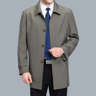 Coats Men's Jackets 2022 Spring Single Breasted Medium-Long Trench Male Solid Color Khaki Coat Windbreaker 3XL Y867_voghion.com