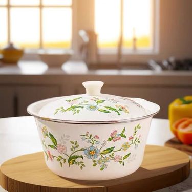 Food Grade Thickened With Lid Jar Household Enamel Can High Temperature Resistant Lard Bowl_voghion.com