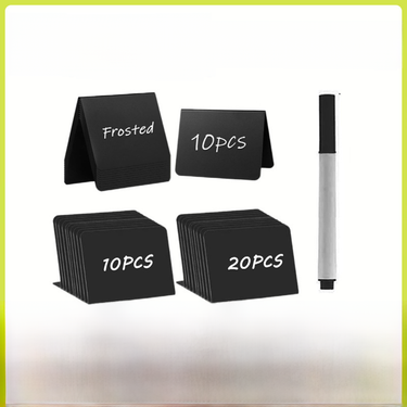 Set of spot L-shaped desk card mini vertical desktop desk card plastic display message board erasable small blackboard_voghion.com