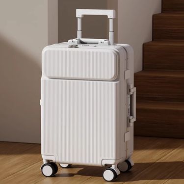 Luggage Front Opening Front Opening Suitcase Men And Women New Trolley Case Business 20 Inch Travel Cabin Case_voghion.com