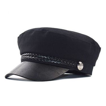 Duck Tongued Navy Versatile Summer Trend, Beret Spring, Thin Version, Internet Famous Octagonal Hat For Women, British_voghion.com