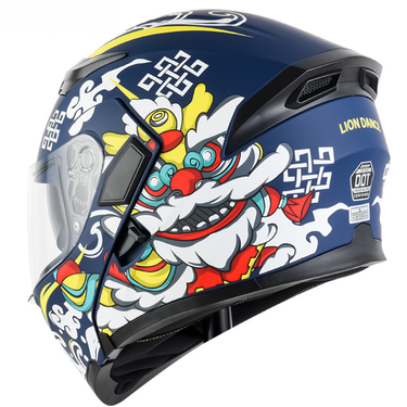 Coolqi Bao Anti-Fog Dual Lens Open Face Motorcycle Bluetooth Helmet Long Battery Life With Display Screen Suitable For_voghion.com