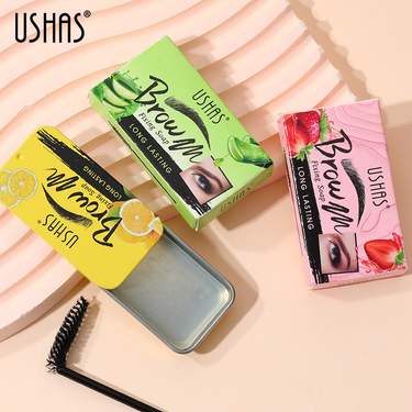 USHAS hot sale 3 kinds of delicate fragrance eyebrow styling gel cream durable waterproof makeup_voghion.com